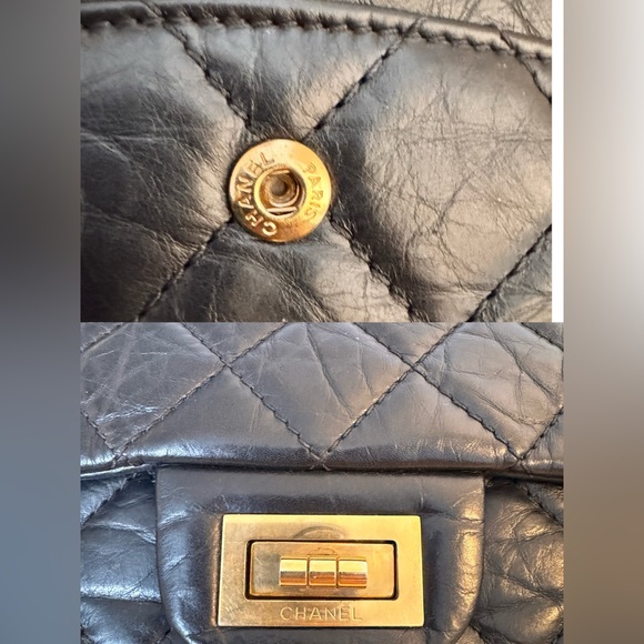 Authentic Chanel 2.55 calfskin medium size 226 Quilted double flap Bag - Picture 3 of 16